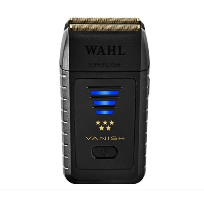Aparelho de barbear eléctrico Wahl Vanish preto com luzes azuis