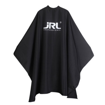 Capa profissional preta para cabeleireiro com logótipo branco