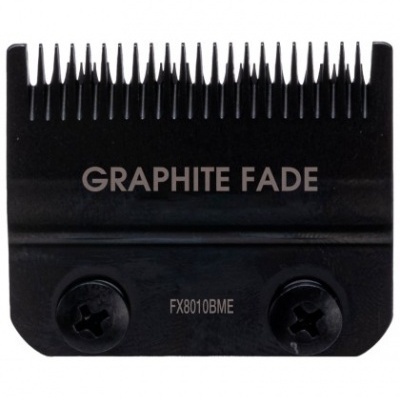 Lâmina preta para máquina de cortar cabelo com texto GRAPHITE FADE