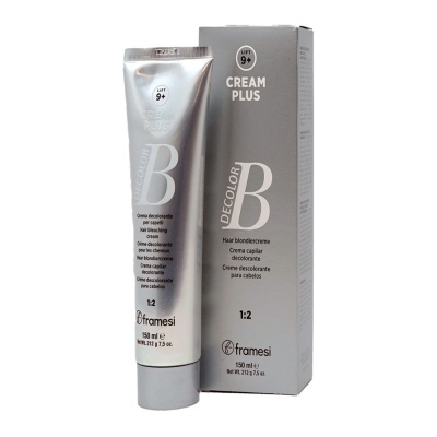 Tubo de creme descolorante para cabelo cinza com saco de embalagem cinza