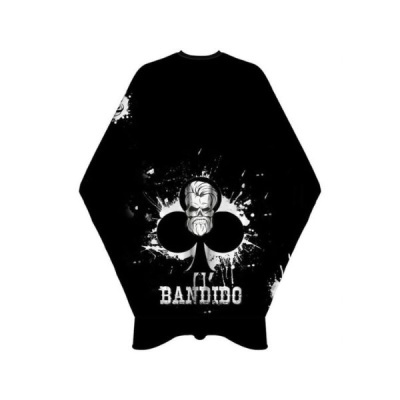 Camisola preta com estampa branca do naipe de paus e texto BANIDO