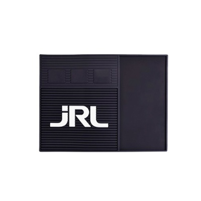 Tapete preto texturado com texto branco JRL