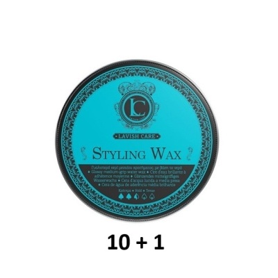 Pote circular de cera para cabelo azul e preta Lavish Care Styling Wax
