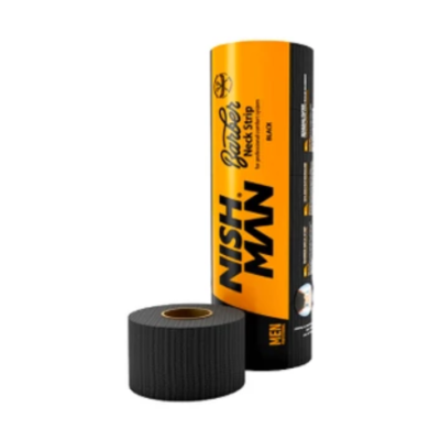 Rolo de fita kinesio preta NISH MAN com embalagem laranja e preta