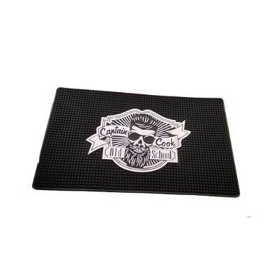 Tapete de borracha preto com logótipo branco Captain Cook School