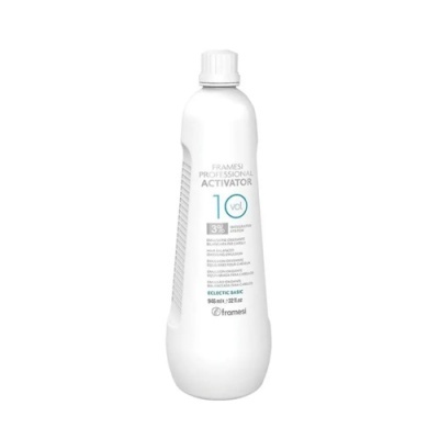 Frasco branco de produto Framesi Professional Activator 1 vol 3%