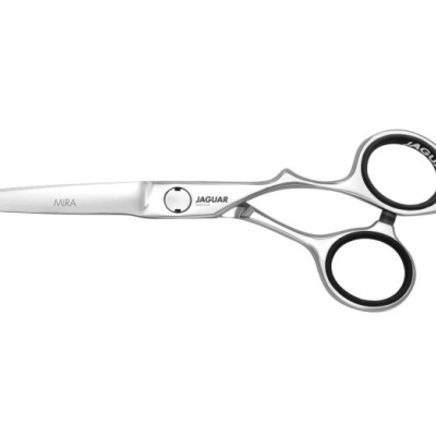 Tesoura profissional de cabelo em aço inoxidável com punhos pretos