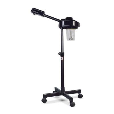 Aparelho de vaporização capilar preto com pedestal e rodas