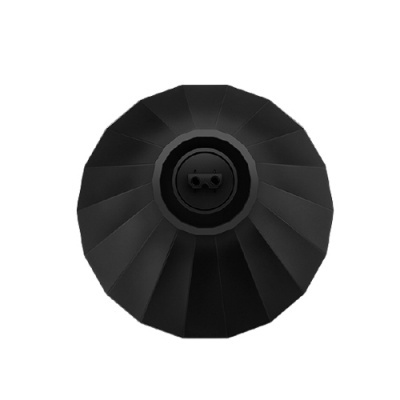 candeeiro de teto preto moderno visto de baixo