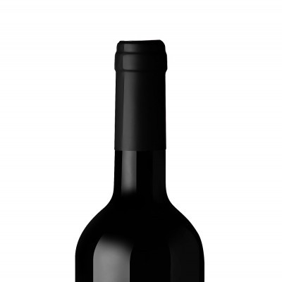 Garrafa de vinho tinto Reserva Quinta do Romeu Douro com rótulo branco em vidro escuro