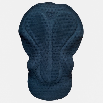 Almofada anatómica para ciclismo azul com textura almofadada