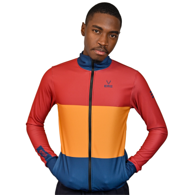 Casaco desportivo colorido para homem com fecho e logótipo EMS