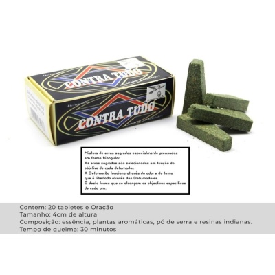 Tabletes verdes triangulares Contratudo com embalagem preta e amarela