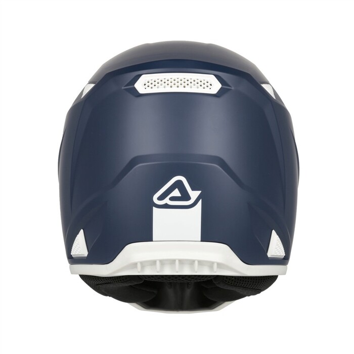 Capacete Acerbis Whoops Azul Capacete azul escuro e branco visto de trás