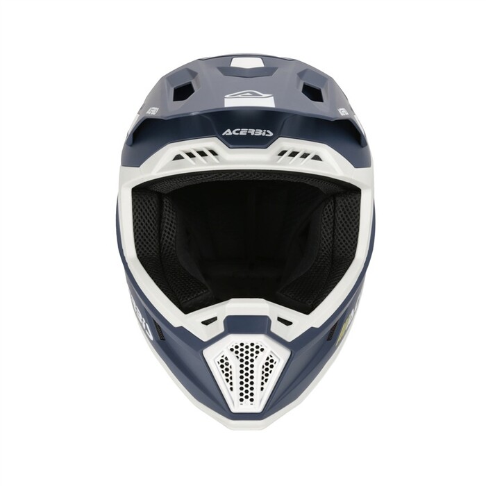 Capacete Acerbis Whoops Azul Capacete integral motocross azul, branco e cinza com marca ACERBIS