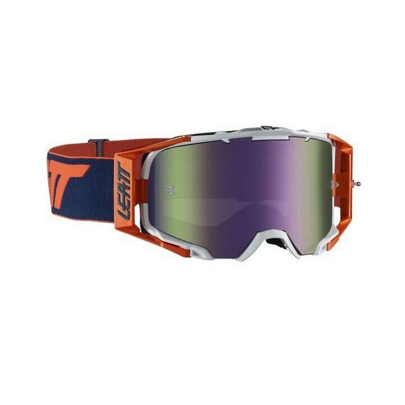 Oculos Leatt Velocity 6.5 Iriz Laranja/Violeta 30% Óculos desportivos laranja e azul com lente espelhada roxa