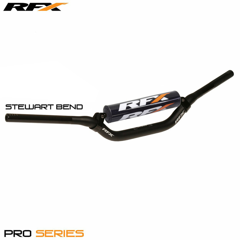 Guiador RFX Pro 28,6 mm (Crossbrace) (preto) Stewart Guiador para bicicleta preto RFX Stewart Bend com almofada acolchoada Pro Series