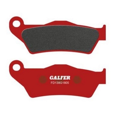Pastilhas de travão vermelhas e pretas para motocicleta da GALFER modelo FD138G1805