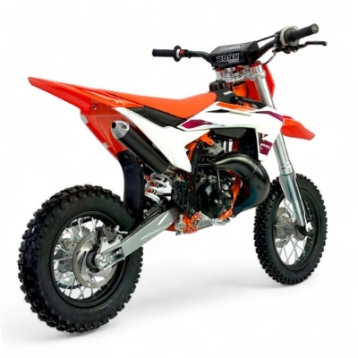 Motocross infantil laranja branco preto com pneus de borracha