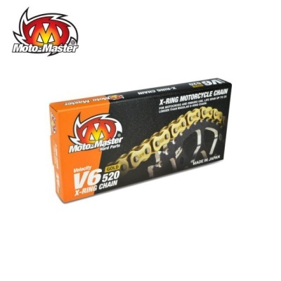 Caixa de corrente de motocicleta Moto-Master V6 GOLD 520 X-RING