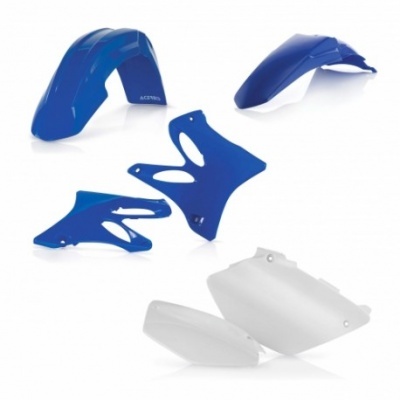 Conjunto de peças de plástico para motocicleta em azul e branco
