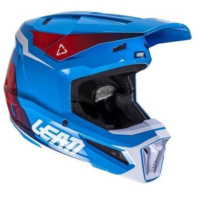 Capacete integral motocross azul LEATT