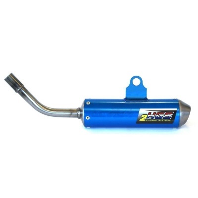 Escape de mota azul com etiqueta HGS 2T PERFORMANCE