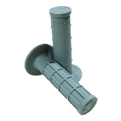 Par de punhos para bicicleta cinza com textura e texto LIFE1A