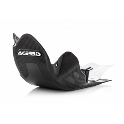 Protetor de carter Acerbis preto e branco para mota.