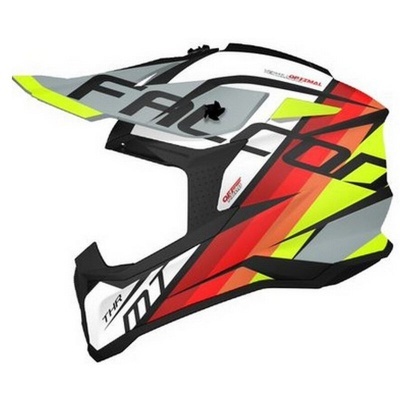 Capacete de motocross com design colorido