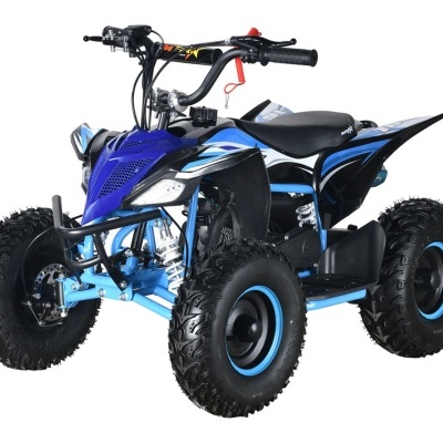 Quad infantil azul e preto em fundo branco