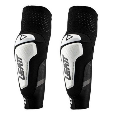 Par de proteções de braço LEATT pretas e brancas com espuma rígida e ventilação