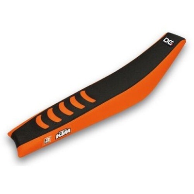 Assento para moto KTM preto e laranja com logotipos