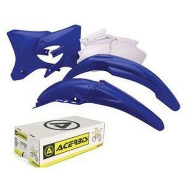 Conjunto de peças plásticas para mota azul e transparente com caixa Acerbis