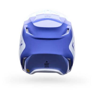 Capacete de motocross azul e branco com certificação DOT