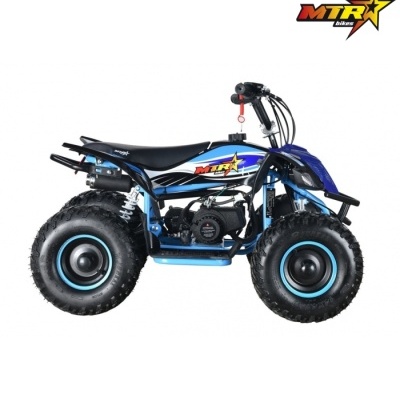 Quadriciclo adulto azul com pneus pretos e detalhes azuis MTR Bikes