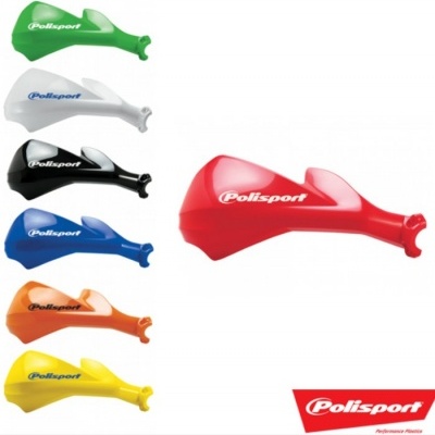 Protetores de mãos para motocicleta em várias cores com logótipo Polisport