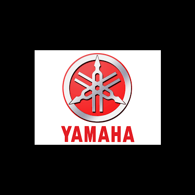 Logotipo da Yamaha vermelho e branco com texto YAMAHA