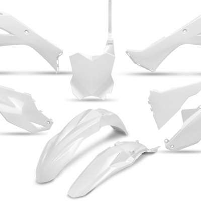 Conjunto de peças plásticas brancas para motocicleta