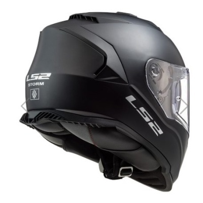 Capacete integral LS2 Storm preto fosco com viseira transparente