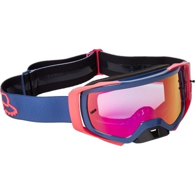 Óculos de proteção desportiva azul e rosa com lente espelhada