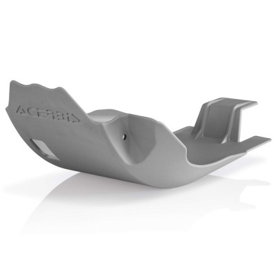 Protector inferior cinzento claro para mota com texto ACERBIS em relevo