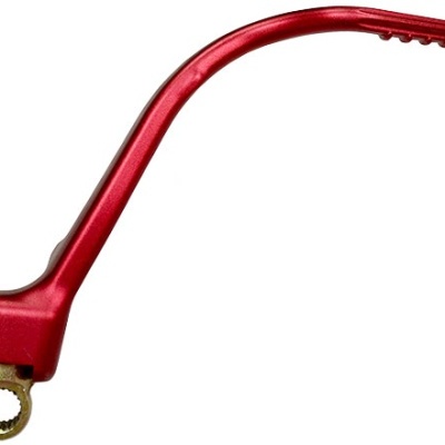 Alavanca metálica vermelha com base dourada
