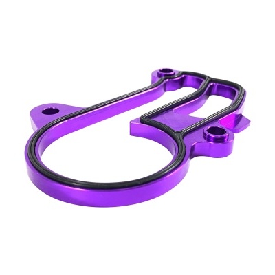 Suporte metálico roxo com anel de borracha preta