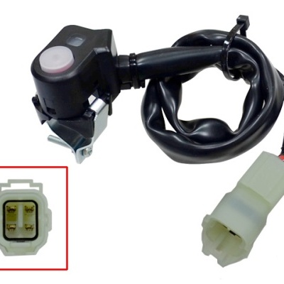 Interruptor elétrico com cabo e fichas brancas