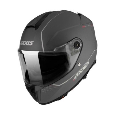 Capacete de motocicleta Axxis preto fosco com viseira transparente