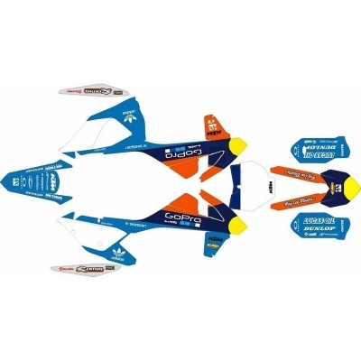 Conjunto de adesivos coloridos para mota com várias marcas