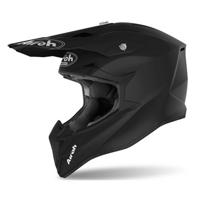 Capacete integral Airoh preto mate com interior acolchoado