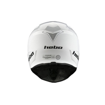 Capacete branco Hebo com detalhes pretos e ventilação