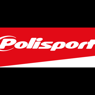 Logótipo Polisport em branco sobre fundo vermelho